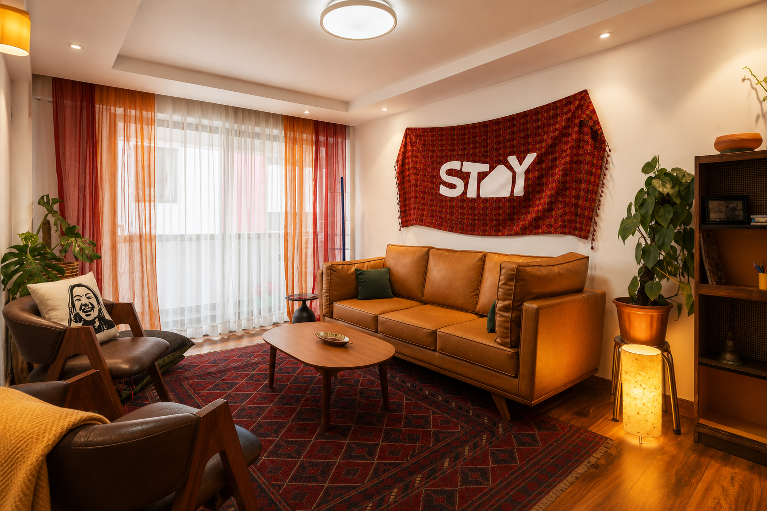 STAY branded textile